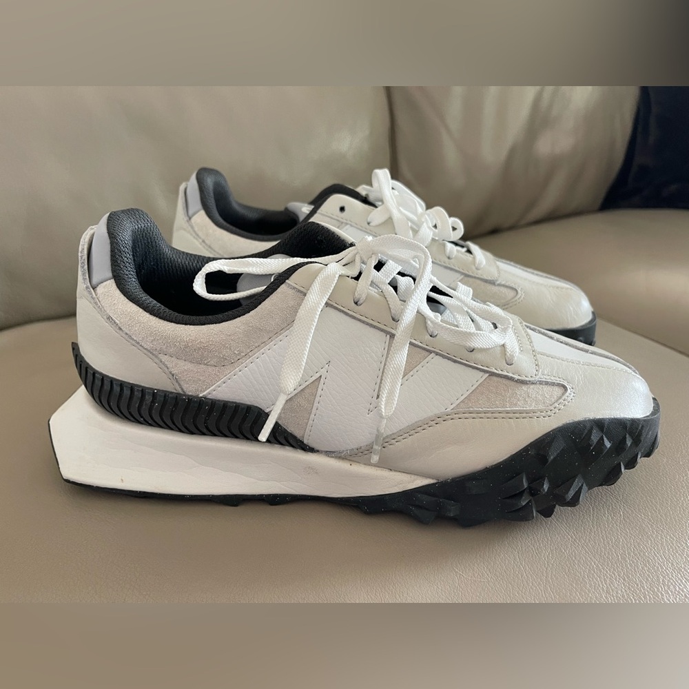 Figs New Balance White and Black Trail Sneakers